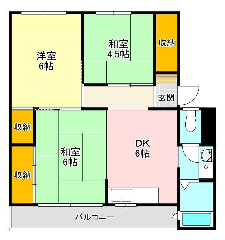 南海北野田グリーンハイツＡ  間取り図