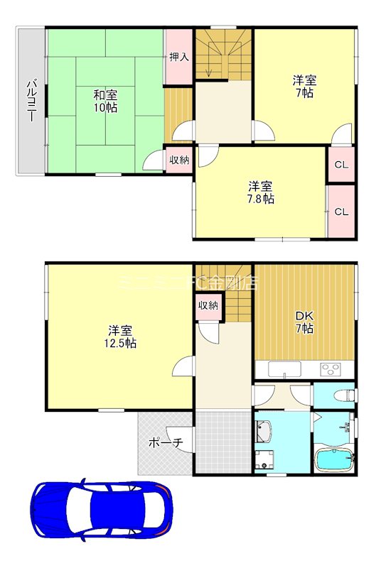 南花台貸一戸建 間取り図