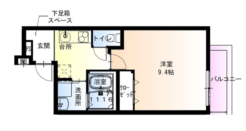 フジパレス北野田Ⅱ 間取り図