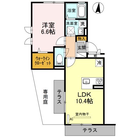 レフィナードKHY　Ⅰ棟 間取り図