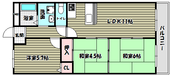 エレガントライフマンション 間取り図