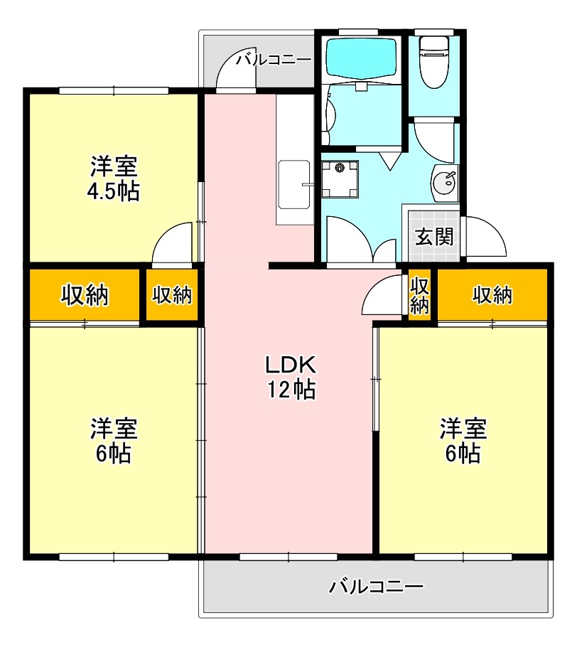 泉北槇塚台住宅10号棟 間取り図