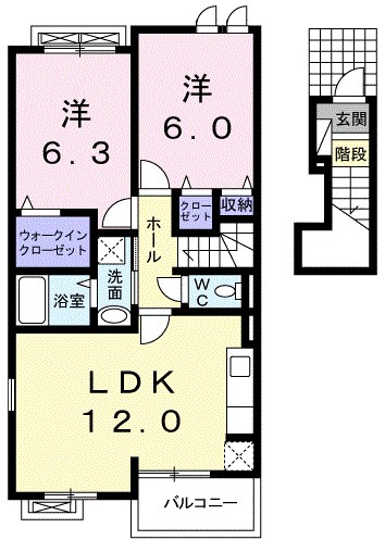 ヴィラパストラーレ 間取り図