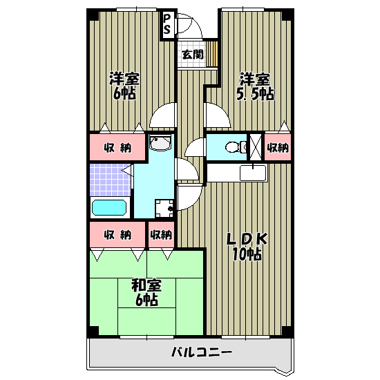 ラルジュウエスト 間取り図