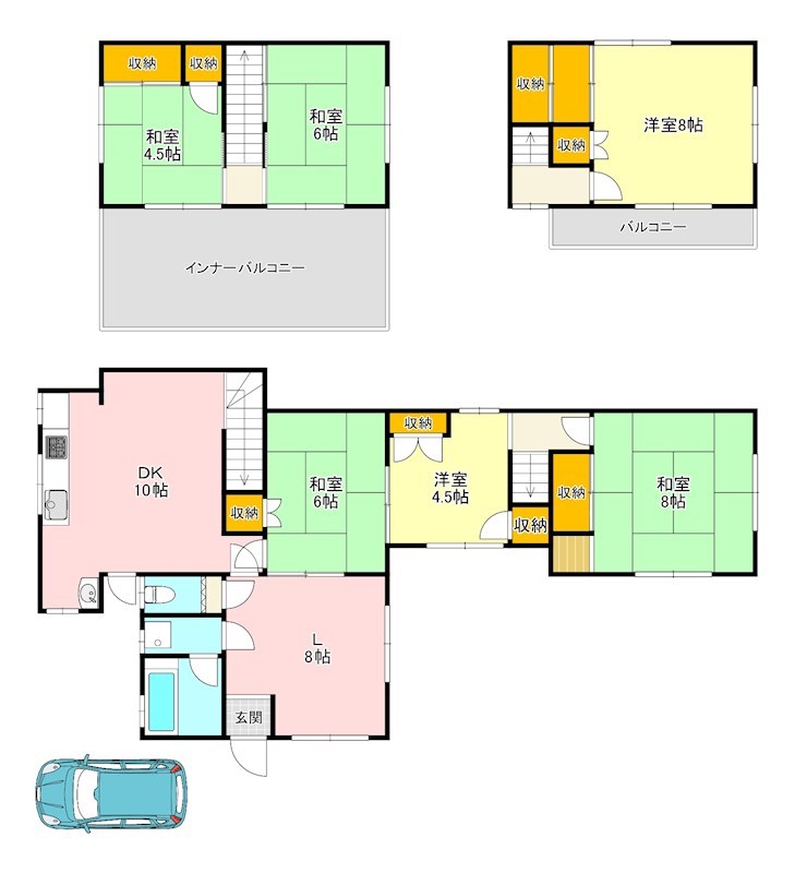 竹城台3丁目戸建 間取り図