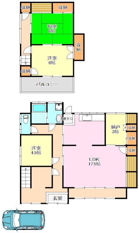 錦町戸建 間取り図
