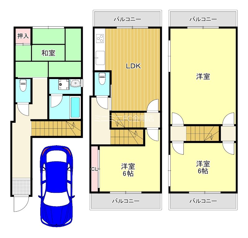 東板持町3丁目戸建 間取り図