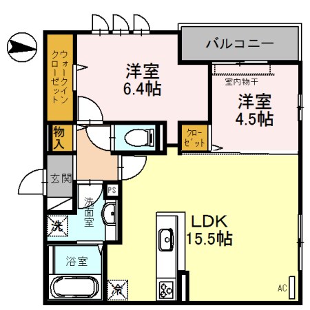 メゾンドール北野田 間取り図
