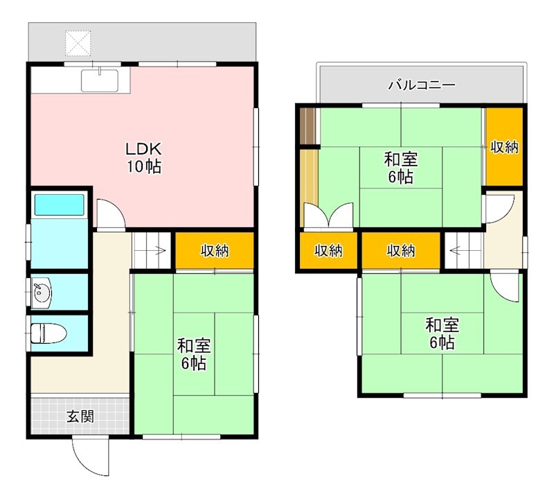 北貴望ヶ丘貸家 間取り図