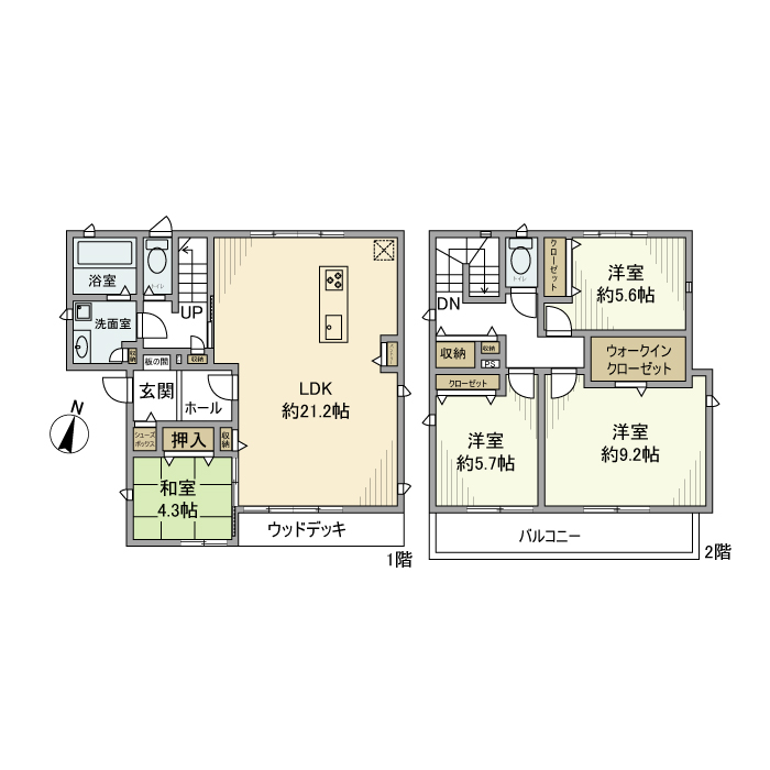はつが野５丁目戸建 間取り図