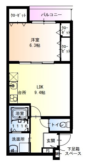 フジパレス北野田Ⅴ 間取り図