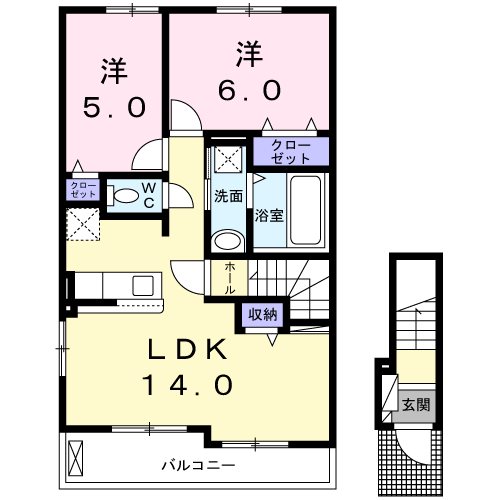 ルワンジュ草尾Ⅲ 間取り図