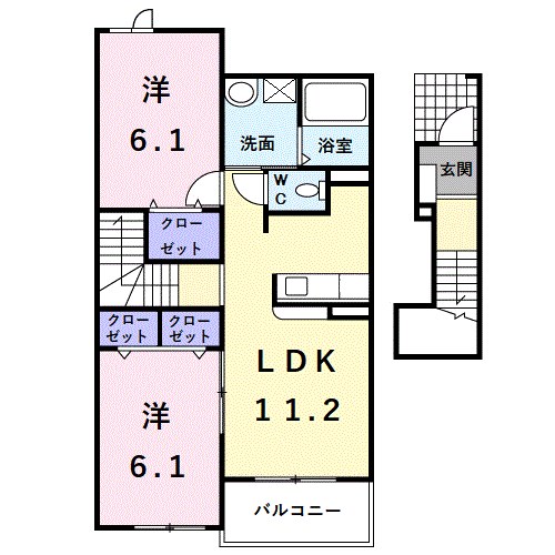 クラール・ベルF・U 間取り図