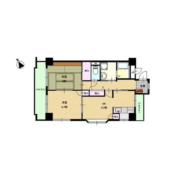 エルファミーレ富田林 間取り
