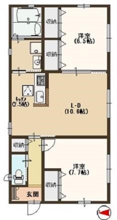 松ケ丘中町戸建貸家 間取り図