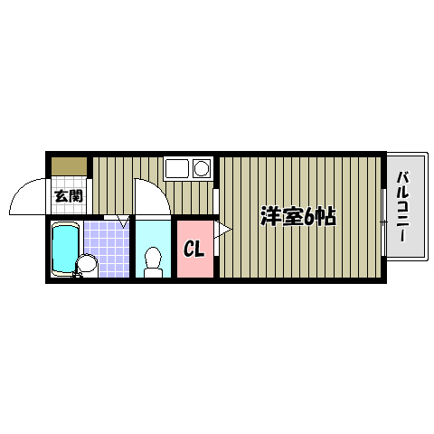 アメニティ大美野B 間取り図