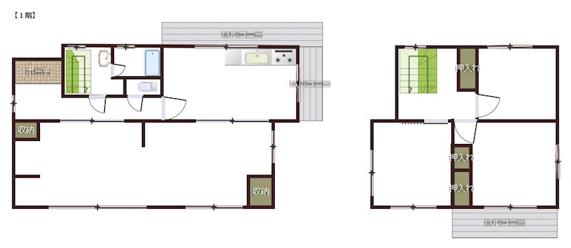 緑ヶ丘南町貸家 間取り図