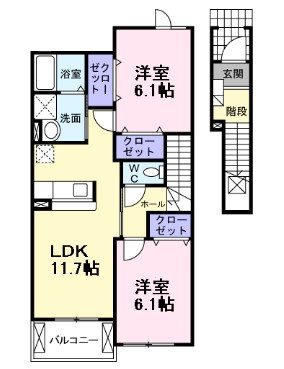 イノセントコートＡ棟 間取り図