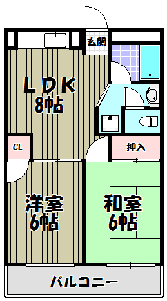 クレセントカシダⅡ 間取り