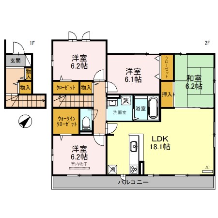 くみの木ヒルズⅡ 間取り図