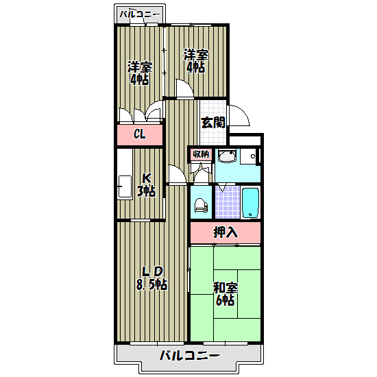 グリーンヒル小金台（マンションタイプ） 間取り図