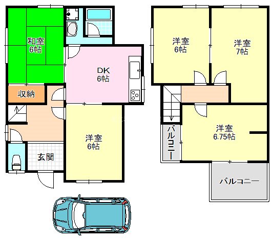 西板持町戸建 間取り図