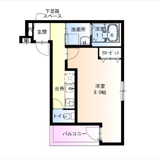 フジパレス北野田Ⅰ 間取り図