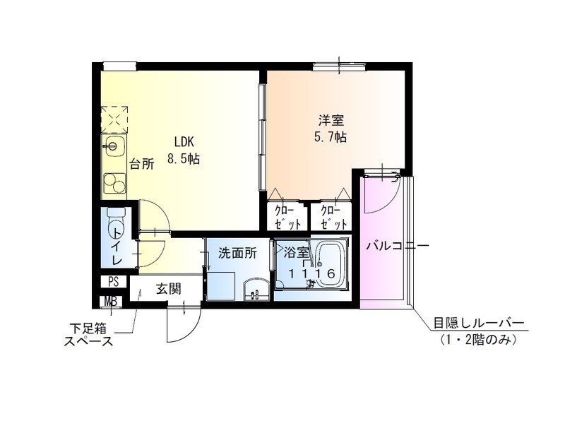 フジパレス深井清水町 間取り図