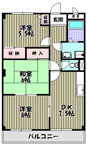 ラ・フォーレ松ノ下 間取り図