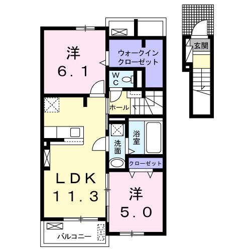 ルワンジュ草尾Ⅰ 間取り図