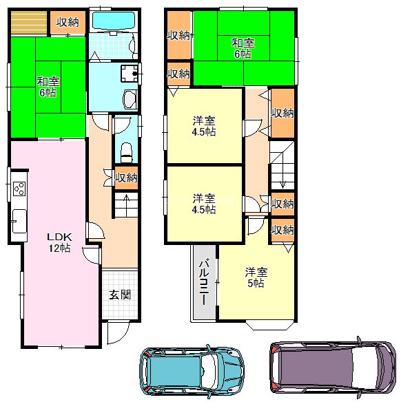 池田下町戸建 間取り図
