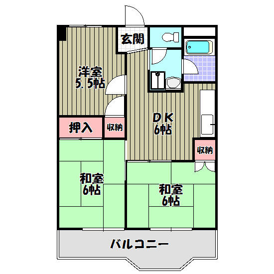 石坂スカイハイツ 間取り図