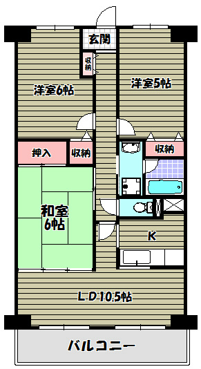 エイチ・ツーオー河内長野Ⅱ 間取り図
