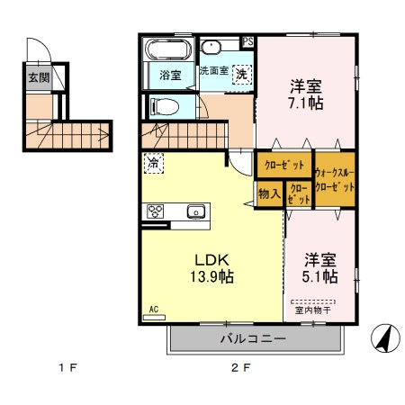 くみの木ヒルズⅠ 間取り図