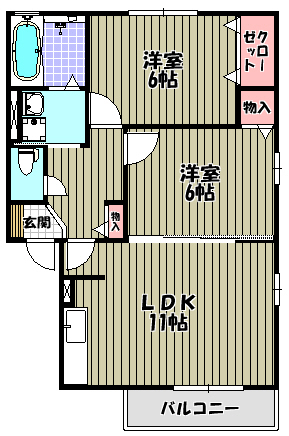 ガトーナふくだＣ棟 間取り