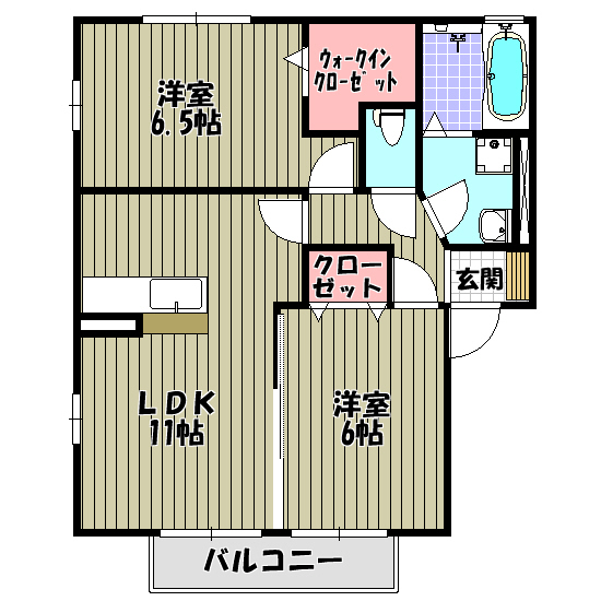 パストラル福田A棟 間取り図