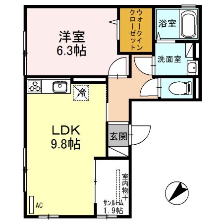 メゾンキンメイ 間取り図