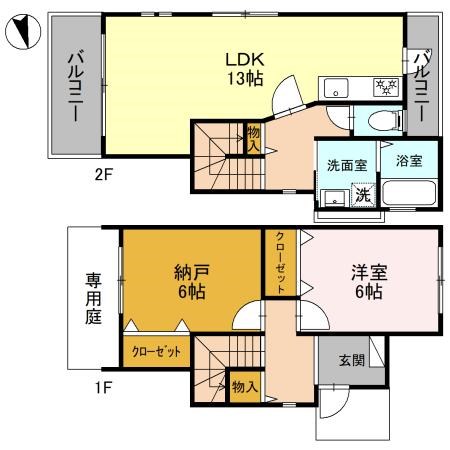深阪南戸建 間取り図