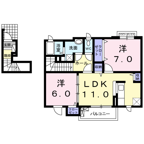 フォーリストベル　プラス 間取り図