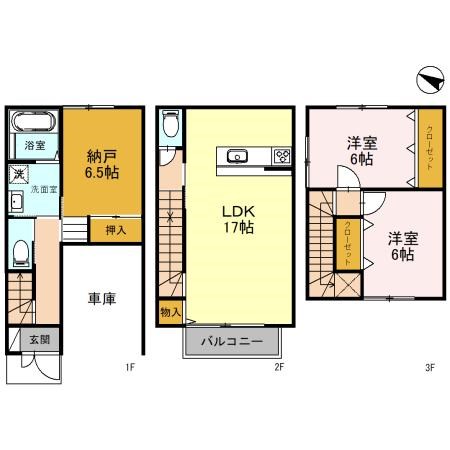 メゾネットアーリア 間取り図