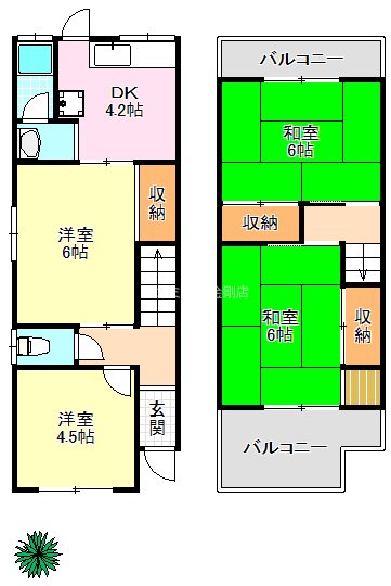 堺市中区辻之戸建 間取り図