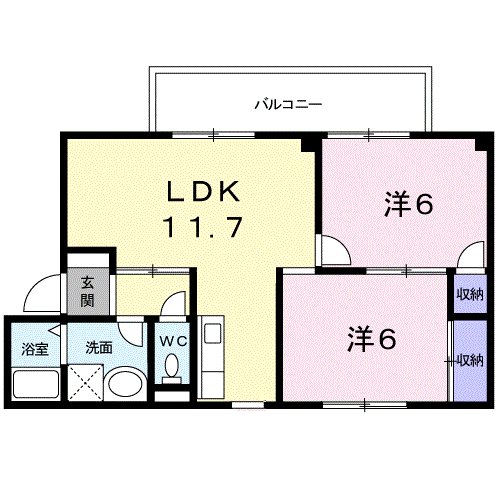 ローレルコート・ハギノ 間取り図
