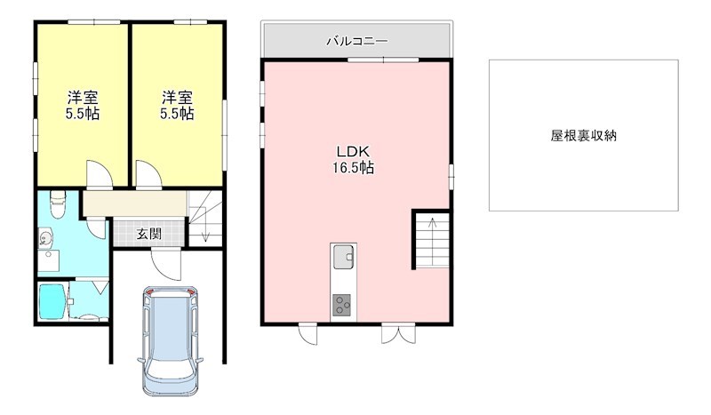 甲田5丁目戸建 間取り図