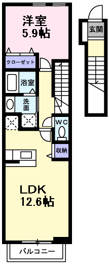 エクセレント大美野 間取り図