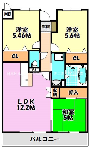 to U　狭山 間取り図