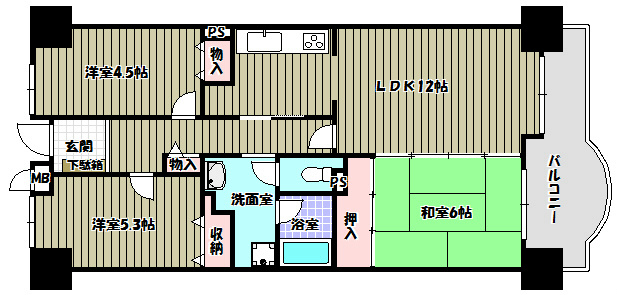 美加の台南海アーバンコンフォート弐番館 間取り図