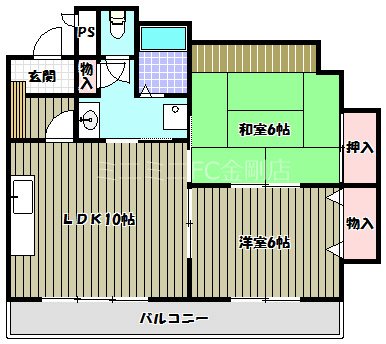 リアンジェ富田林 間取り図