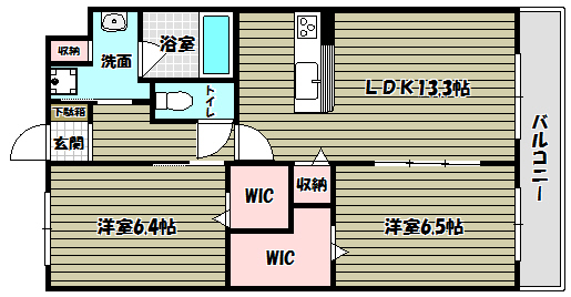 メゾン錦Ⅱ 間取り図