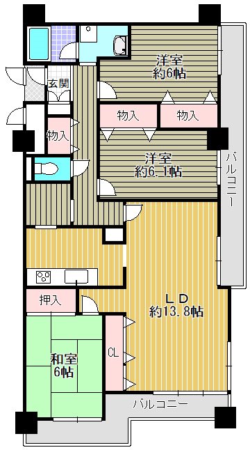 オリエント狭山アーバンコンフォート 間取り図