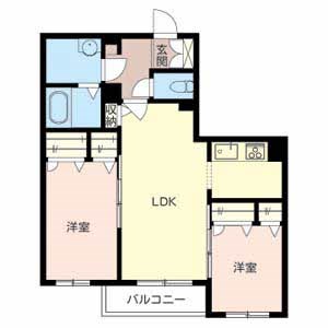 シャーメゾンサンピラー 間取り図